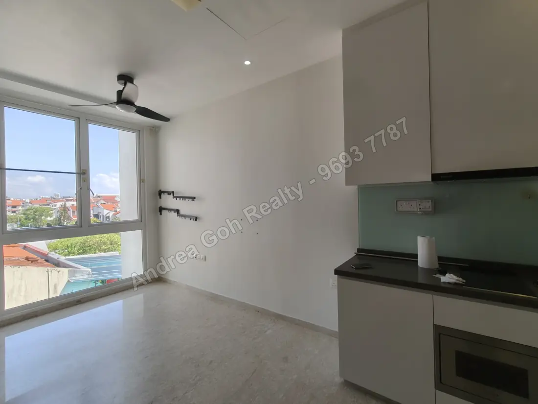 Living and dining as-is, open to the kitchenette