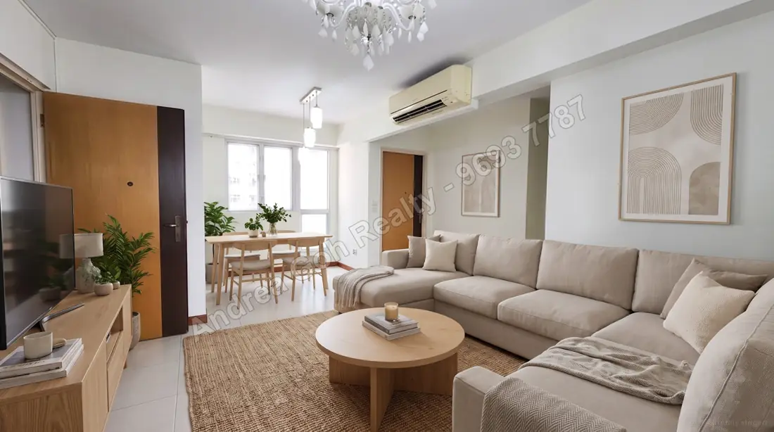 Living/dining, alternate angle
